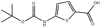 5-[[(1,1-dimethylethoxy)carbonyl]amino]-2-Thiophenecarboxylic acid Structure