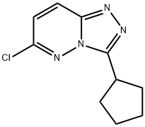 6-Chloro-3-cyclopentyl-[1,2,4]triazolo[4,3-b]pyridazine 化学構造式