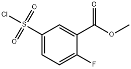 5-(クロロスルホニル)-2-フルオロ安息香酸メチル 化学構造式
