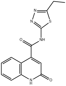 N-(5-ethyl-1,3,4-thiadiazol-2-yl)-2-hydroxyquinoline-4-carboxamide Struktur