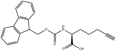 Fmoc-(S)-2-amino-hept-6-ynoic acid 化学構造式