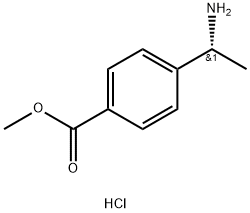(R)-4-(1-Amino-ethyl)-benzoic acid methyl ester hydrochloride 化学構造式