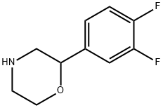 2-(3,4-difluorophenyl)morpholine 化学構造式