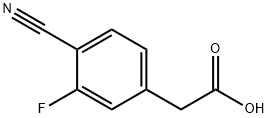 2-(4-cyano-3-fluorophenyl)acetic acid Struktur