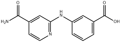 3-(4-carbamoylpyridin-2-ylamino)benzoic acid 结构式