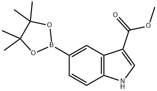 3-(Methoxycarbonyl)indole-5-boronic acid pinacol ester Structure