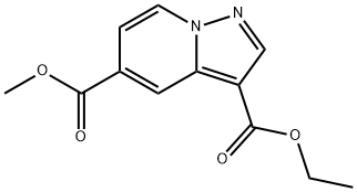 Pyrazolo[1,5-a]pyridine-3,5-dicarboxylic acid, 3-ethyl 5-methyl ester Structure