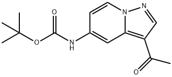 tert-butyl 3-acetylpyrazolo[1 ,5-a]pyridin-5- ylcarbamate Struktur