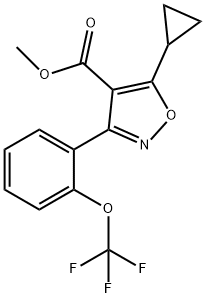 methyl5-cyclopropyl-3-(2-(trifluoromethoxy)phenyl)isoxazole-4-carboxylate Structure