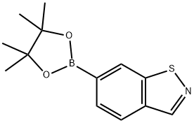 6-(4,4,5,5-四甲基-1,3,2-二氧硼杂环戊烷-2-基)苯并[D]异噻唑,1104071-55-7,结构式