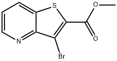 3-Bromo-thieno[3,2-b]pyridine-2-carboxylic acid methyl ester 化学構造式