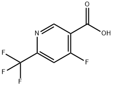 4-Fluoro-6-trifluoromethyl-nicotinic acid Struktur