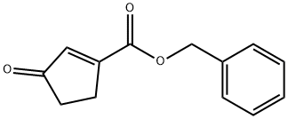 3-Oxo-1-cyclopentene-1-carboxylic acid phenylmethyl ester 化学構造式