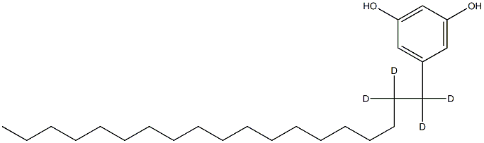 5-(十九基-1,1,2,2-D4)-1,3-苯二酚, 1108148-95-3, 结构式