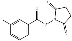 2,5-二氧代吡咯烷-1-基3-氟苯甲酸酯,110920-19-9,结构式
