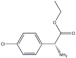 BENZENEACETIC ACID, ALPHA-AMINO-4-CHLORO-, ETHYL ESTER, (R)- 化学構造式