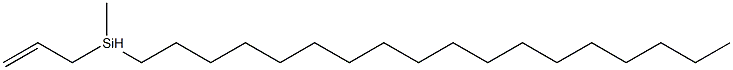 Allyl Octadecyl Methylsilane 化学構造式
