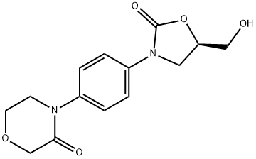 3-(4-(4-Morpholinyl)phenyl)-5-(hydroxymethyl)oxazolidin-2-one Struktur