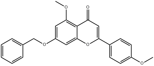 4H-1-Benzopyran-4-one, 5-methoxy-2-(4-methoxyphenyl)-7-(phenylmethoxy)- Structure