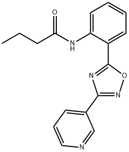 N-{2-[3-(3-pyridinyl)-1,2,4-oxadiazol-5-yl]phenyl}butanamide Structure