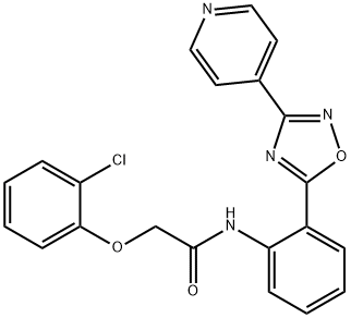 2-(2-chlorophenoxy)-N-{2-[3-(4-pyridinyl)-1,2,4-oxadiazol-5-yl]phenyl}acetamide Struktur