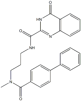 N-{3-[([1,1'-biphenyl]-4-ylcarbonyl)(methyl)amino]propyl}-4-oxo-3,4-dihydro-2-quinazolinecarboxamide|