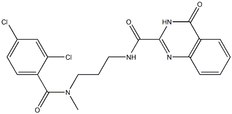N-(3-{[(2,4-dichlorophenyl)carbonyl](methyl)amino}propyl)-4-hydroxyquinazoline-2-carboxamide Structure