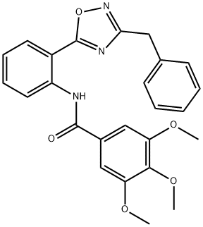 N-[2-(3-benzyl-1,2,4-oxadiazol-5-yl)phenyl]-3,4,5-trimethoxybenzamide Struktur