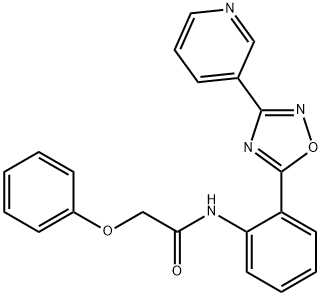 2-phenoxy-N-{2-[3-(3-pyridinyl)-1,2,4-oxadiazol-5-yl]phenyl}acetamide Struktur
