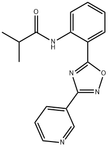2-methyl-N-{2-[3-(3-pyridinyl)-1,2,4-oxadiazol-5-yl]phenyl}propanamide 结构式