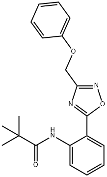 2,2-dimethyl-N-{2-[3-(phenoxymethyl)-1,2,4-oxadiazol-5-yl]phenyl}propanamide Structure
