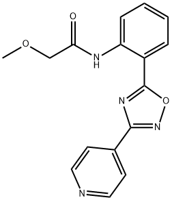 2-methoxy-N-{2-[3-(pyridin-4-yl)-1,2,4-oxadiazol-5-yl]phenyl}acetamide Struktur