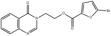 2-(4-oxo-3(4H)-quinazolinyl)ethyl 5-bromo-2-furoate Struktur