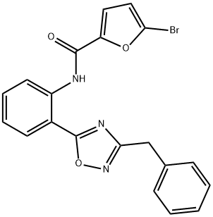 N-[2-(3-benzyl-1,2,4-oxadiazol-5-yl)phenyl]-5-bromofuran-2-carboxamide Structure
