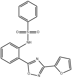 N-{2-[3-(furan-2-yl)-1,2,4-oxadiazol-5-yl]phenyl}benzenesulfonamide Struktur