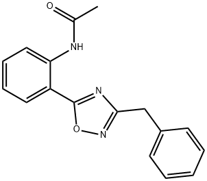 N-[2-(3-benzyl-1,2,4-oxadiazol-5-yl)phenyl]acetamide 结构式