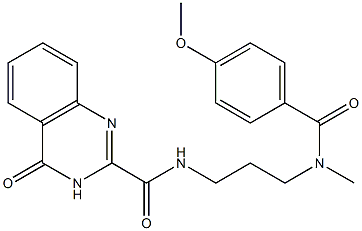 N-(3-{[(4-methoxyphenyl)carbonyl](methyl)amino}propyl)-4-oxo-3,4-dihydroquinazoline-2-carboxamide Struktur