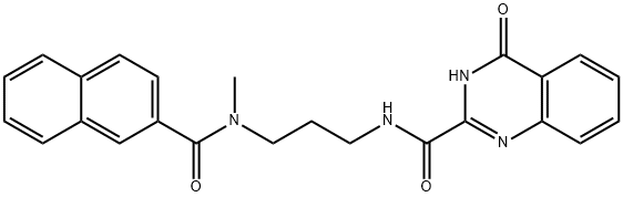 4-hydroxy-N-{3-[methyl(naphthalen-2-ylcarbonyl)amino]propyl}quinazoline-2-carboxamide Struktur