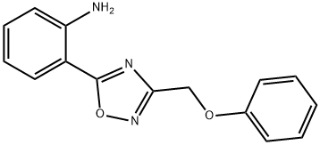2-(3-(phenoxymethyl)-1,2,4-oxadiazol-5-yl)aniline 化学構造式