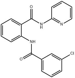 2-{[(3-chlorophenyl)carbonyl]amino}-N-(pyridin-2-yl)benzamide 化学構造式