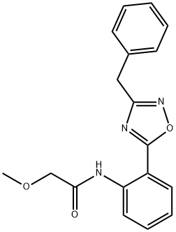 N-[2-(3-benzyl-1,2,4-oxadiazol-5-yl)phenyl]-2-methoxyacetamide 化学構造式