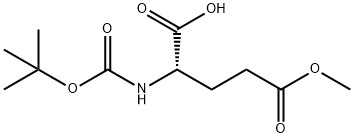 2-([(Tert-Butoxy)Carbonyl]Amino)-5-Methoxy-5-Oxopentanoic Acid 化学構造式