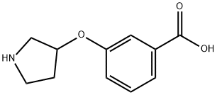 3-(Pyrrolidin-3-yloxy)-benzoic acid Struktur