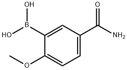 5-(Aminocarbonyl)-2-methoxyphenylboronic acid 化学構造式