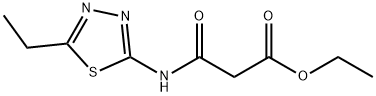 ethyl 3-[(5-ethyl-1,3,4-thiadiazol-2-yl)amino]-3-oxopropanoate 结构式