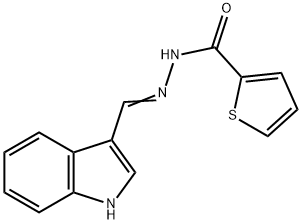 (E)-N'-((1H-indol-3-yl)methylene)thiophene-2-carbohydrazide 化学構造式