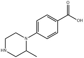 4-(2-甲基哌嗪-1-基)苯甲酸,1131623-00-1,结构式
