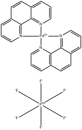 Bis(1,10-phenanthroline)palladium(II) Bis(hexafluorophosphate) Struktur