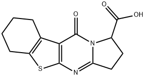 10-oxo-1,2,3,6,7,8,9,10-octahydrobenzo[4,5]thieno[2,3-d]pyrrolo[1,2-a]pyrimidine-1-carboxylic acid 化学構造式