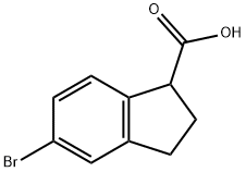 5-bromo-2,3-dihydro-1H-indene-1-carboxylic acid Struktur